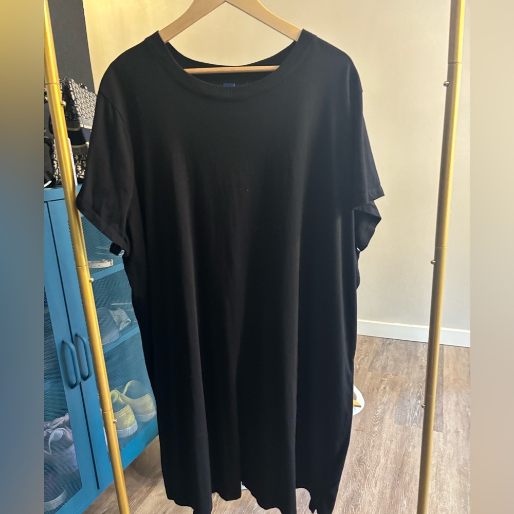 Black T-Shirt Dress Mini OLD NAVY size 4x